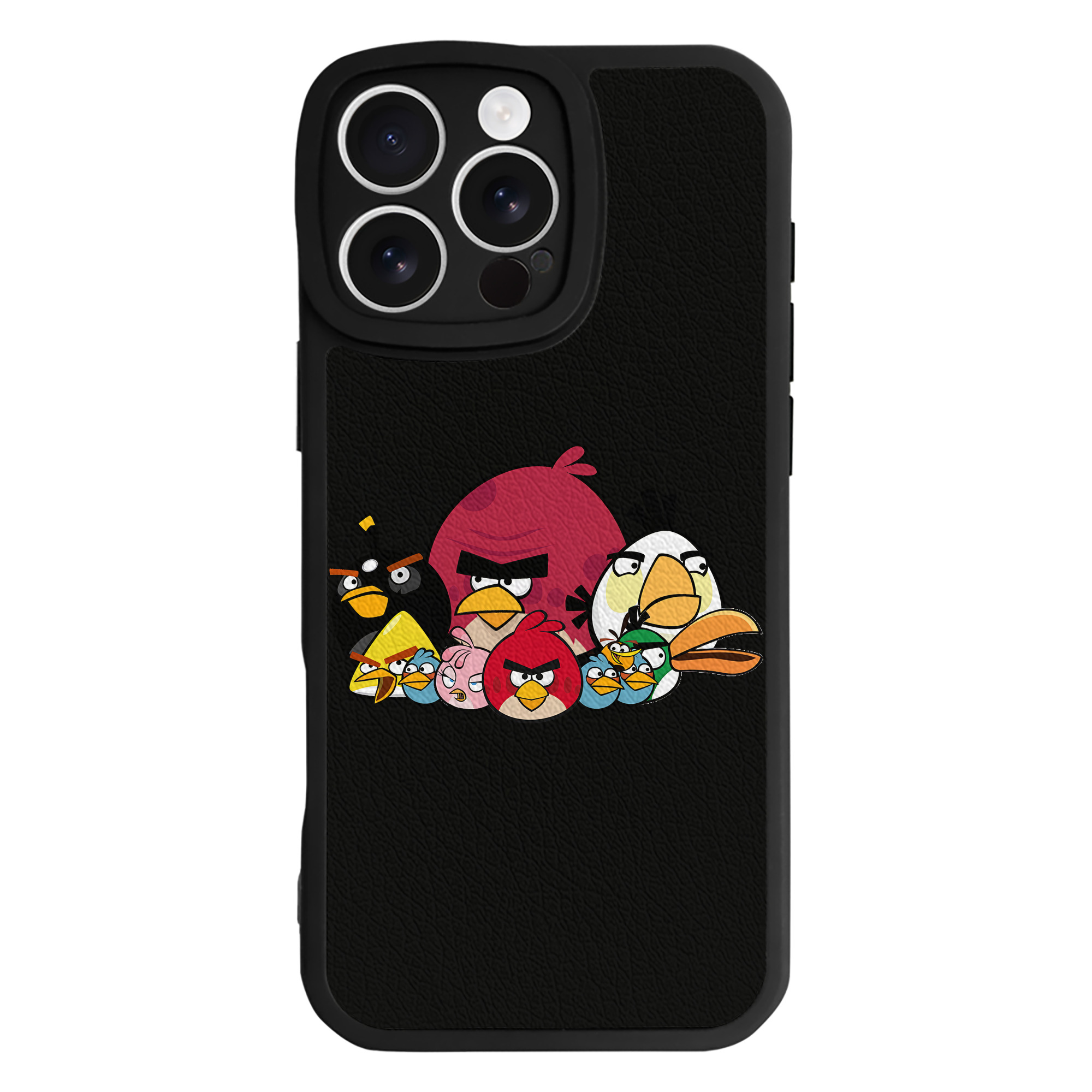 （画像用） Angry Birds アングリーバード 【iPhone 16シリーズ対応】シリコンスマホケース（レザー調） 材質：シリコン